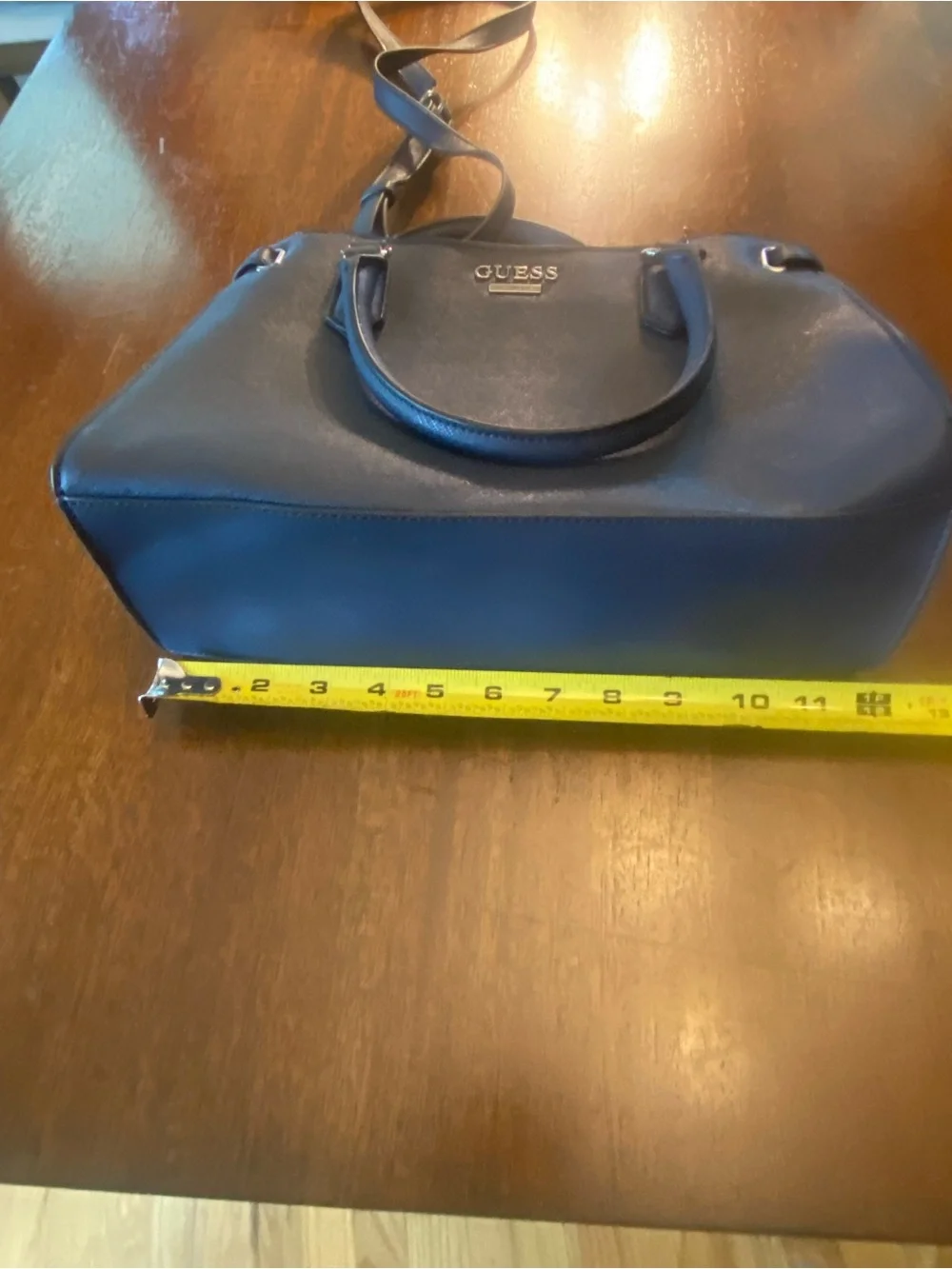 Guess Los Angeles Satchel Handbag Black Top Handle Zip Up New With Tags